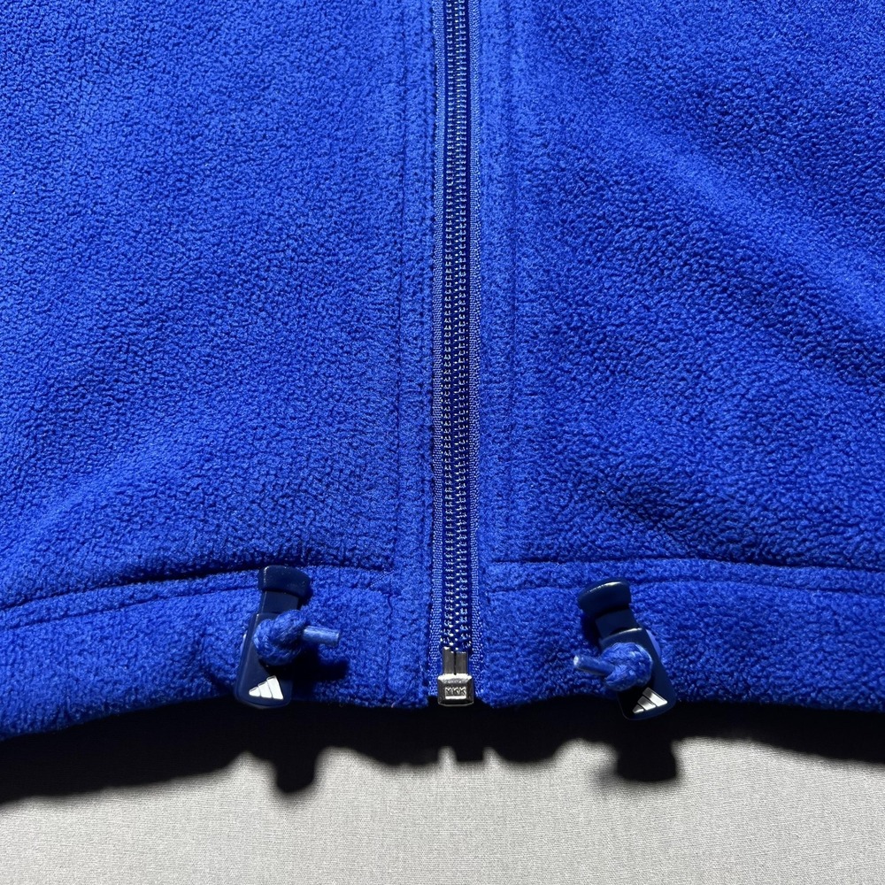 Vintage Adidas Jacket Mens Large Fleece Three Stripes Full‎ Zip 90s 614617 - Picture 5 of 16